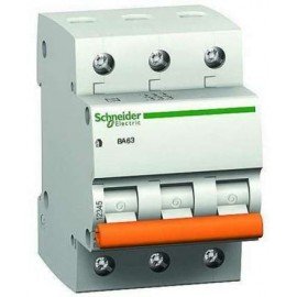 Автоматический выключатель Schneider Electric (Домовой) ВА63 3п 50А 4,5кА (хар.С)